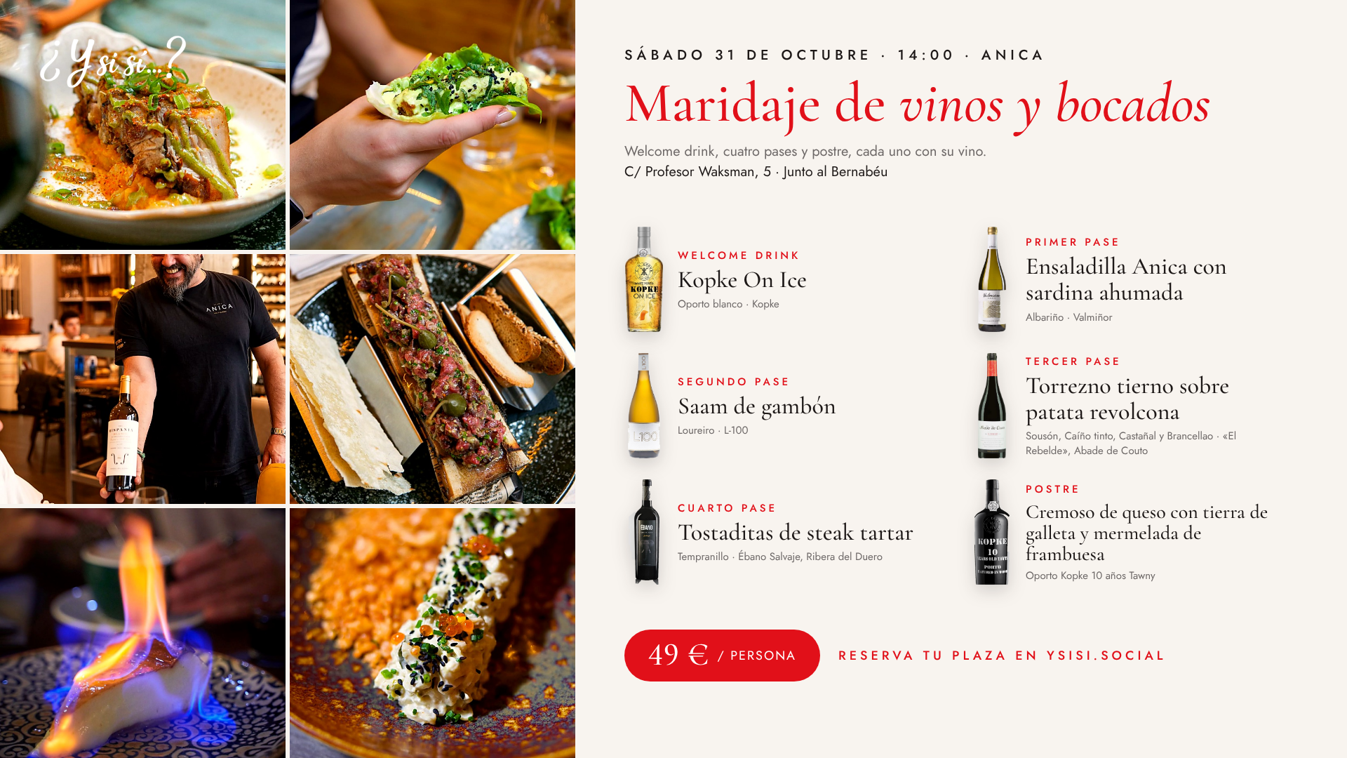 Maridaje de vinos y bocados